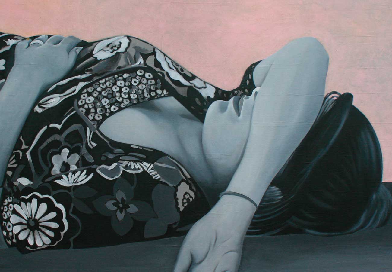 Peinture de Catherine Feff, exposition : "Tu ne vois pas que la vie est rose"